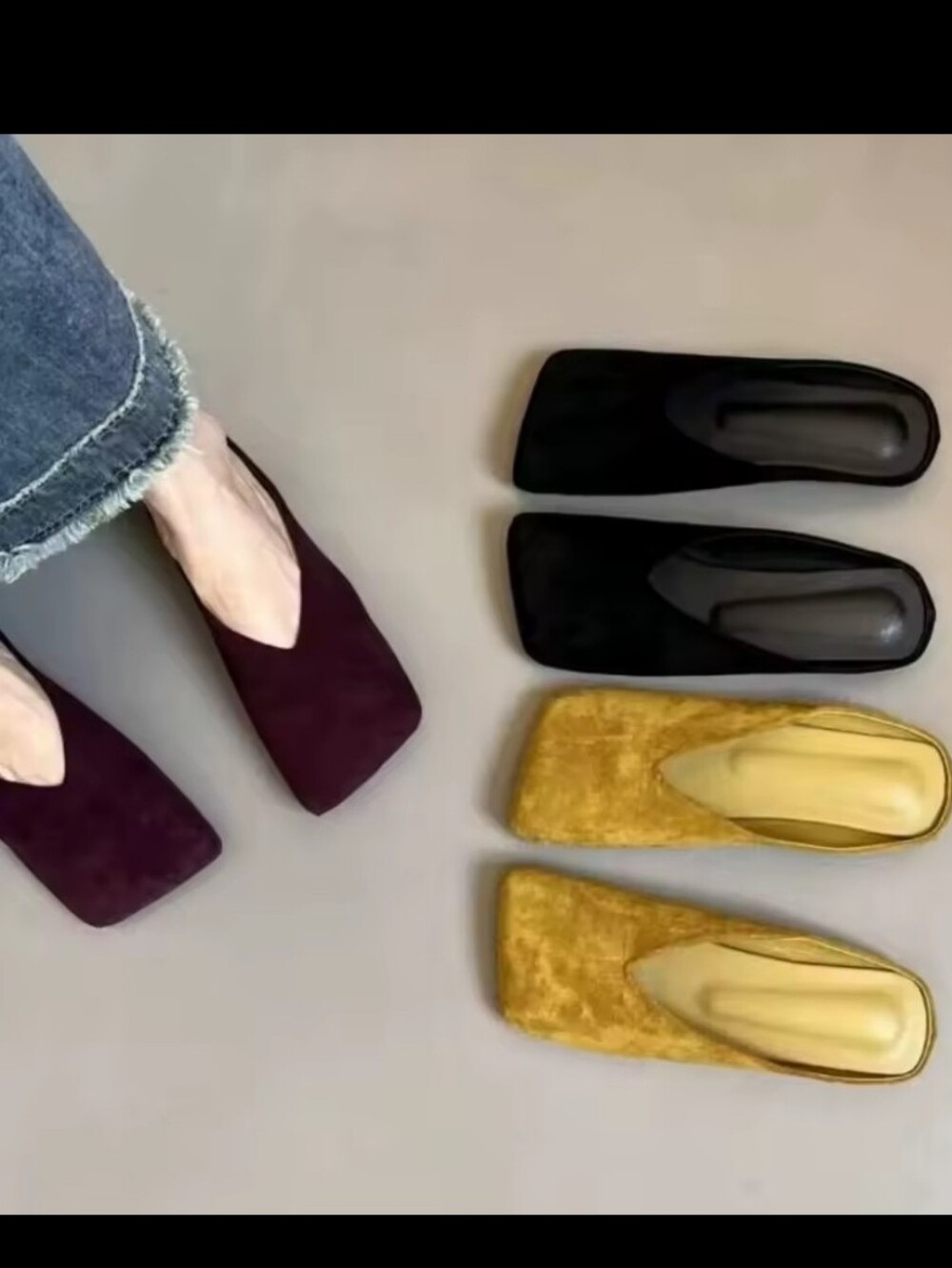 Square-Toe Slip-On Flats